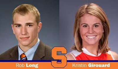 Rob Long and Kristin Girouard are SU's scholar-athletes of the week (9/20-9/26)