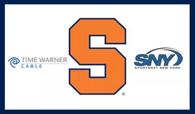Time Warner Cable, SNY, and Syracuse logos