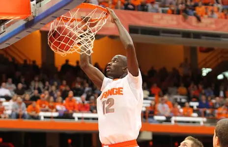 Baye Keita with the dunk.