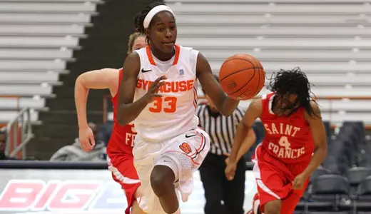 Phylesha Bullard takes on St. Francis.