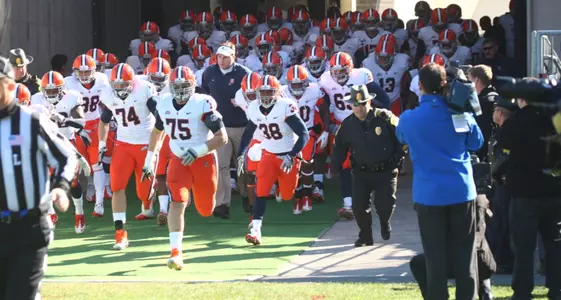 Team enters field at Connecticut