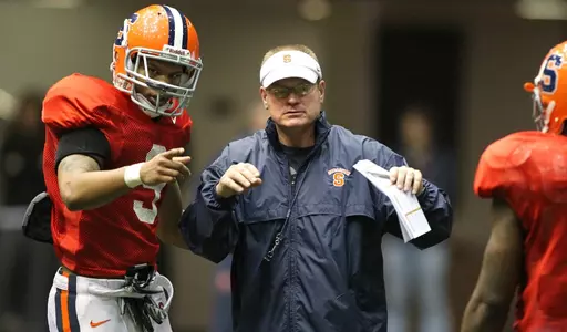 Defensive coordinator Scott Shafer