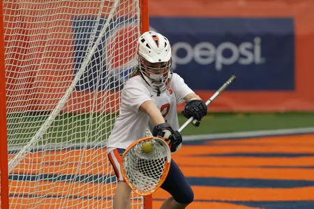 Liz Hogan makes the save against Notre Dame.