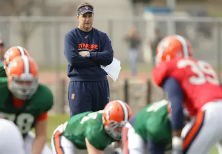 Doug Marrone at Spring practice