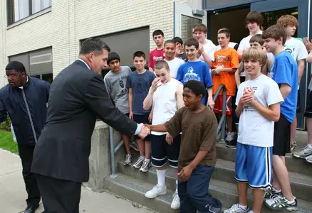 Doug Marrone at Ernie Davis Center