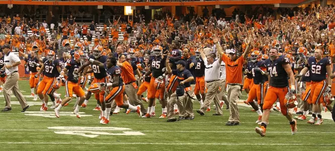Celebration after Wake Forest win