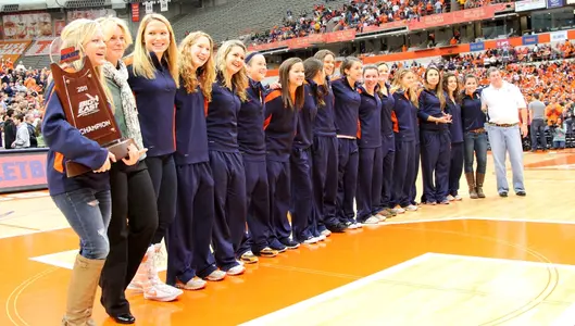 Field Hockey Honored At Basketball