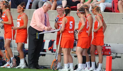Gary Gait instructs the Orange in the national semifinals.