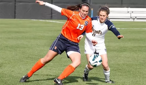 Jenna Rickan takes on Notre Dame in the BIG EAST Tournament.