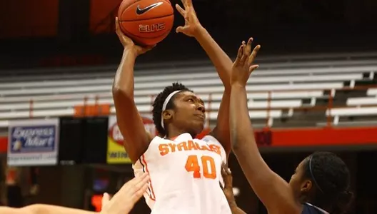 Kayla Alexander goes up for a shot in the first half.