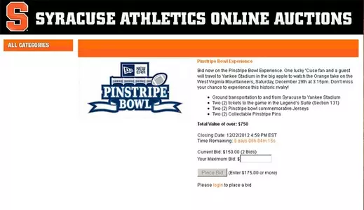 Pinstripe Bowl Experience