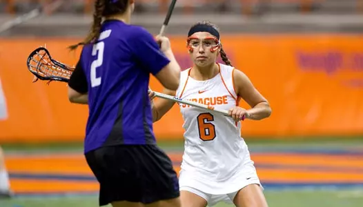 Natalie Glanell defends against Northwestern.