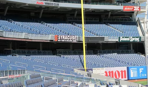 NY College Team signage Yankee Stadium