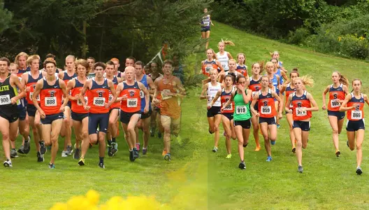 Men and women racing