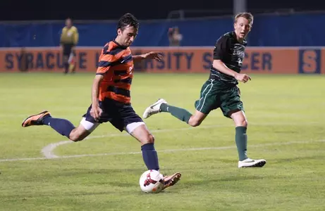 Stefanos Stamoulacatos lines up his scoring kick.