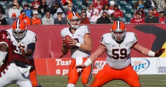 Ryan Nassib looks to pass downfield.