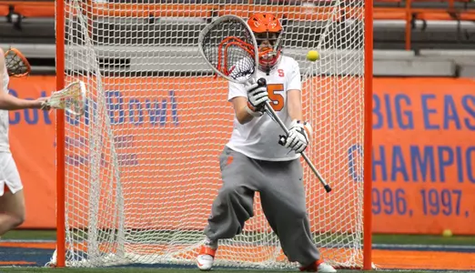 Kelsey Richardson in goal for the Orange.