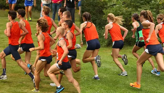 Men and women racing
