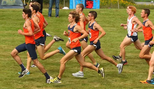 The Orange pack of runners, including eventual winner Juris Silenieks at center.