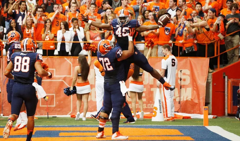 Jerome Smith TD Celebration Ivan Foy