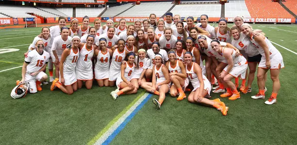The Orange celebrates its win against Boston College.