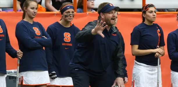 Regy Thorpe gives direction to the Orange defense.