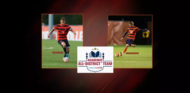 Oyvind Alseth and Julian Buescher earn Academic All-District honors.