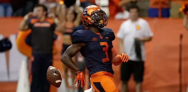 Ervin Philips had two touchdown catches versus Rhode Island.