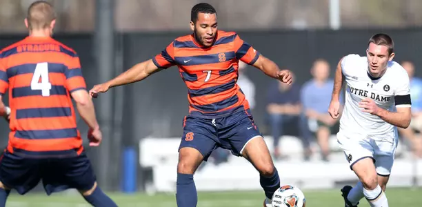 Ben Polk battles Notre Dame in ACC finals.
