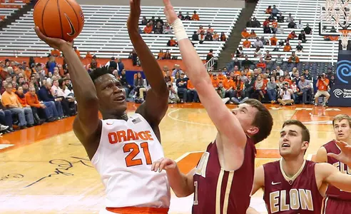 Tyler Roberson battles towards the net.