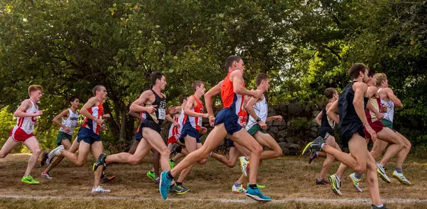 'Cuse XC men's during the 8k start.