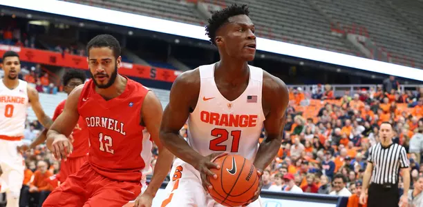 Tyler Roberson posted a double-double against Cornell.