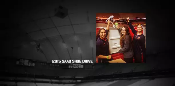The Student-Athlete Advisory Committee collected shoes at the SU vs. Louisville men's basketball game.