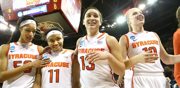 The squad is all smiles after their NCAA win.