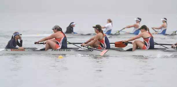 Coxswain Katherine Isaza guides the Orange