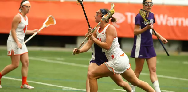 Kayla Treanor on the attack against Albany.
