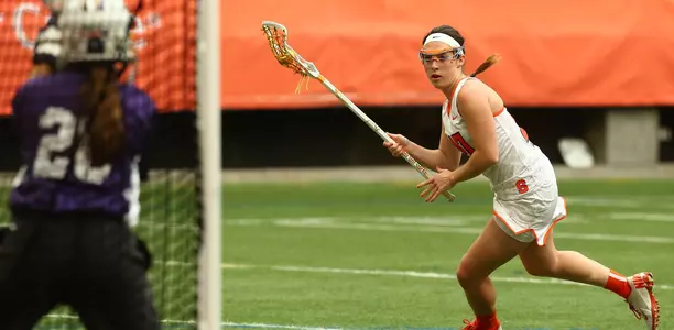 Riley Donahue on the attack against Albany.