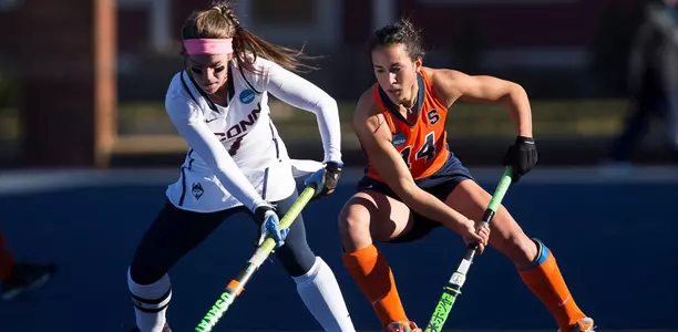 Laura Hurff defends in the midfield