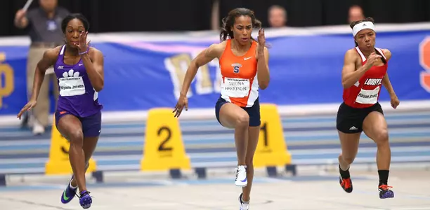 Shaina Harrison took silver in the 60 meter dash at 7.29.