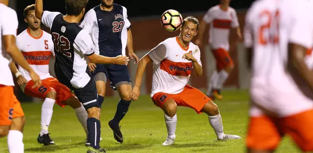 Johannes Pieles scored the first two goals of his career in SU's win against LMU.