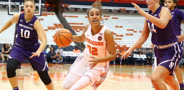 Miranda drives the lane vs. Northwestern