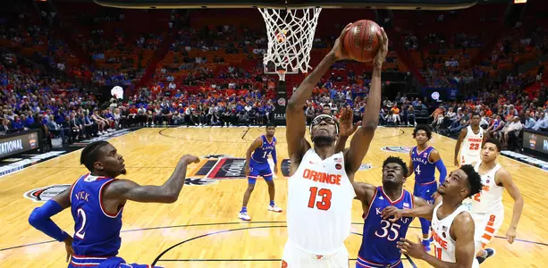 Paschal Chukwu had seven points and seven rebounds against #2 Kansas.