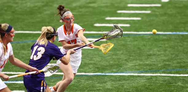 Riley Donahue scores the game-winning goal against Albany.