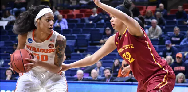 Briana Day looks to go inside.