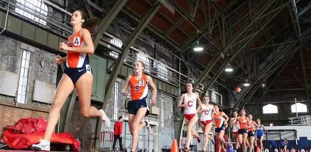 Sydney Leiher paces with Paige Stonger behind.