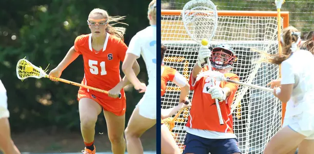 Emily Hawryschuk and Asa Goldstock earned ACC Player of the Week honors after leading Syracuse past #2 North Carolina.
