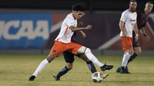 Tajon Buchanan on the attack in the ACC Tournament First Round.