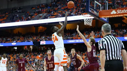 Bourama Sidibe had a double-double against Colgate.
