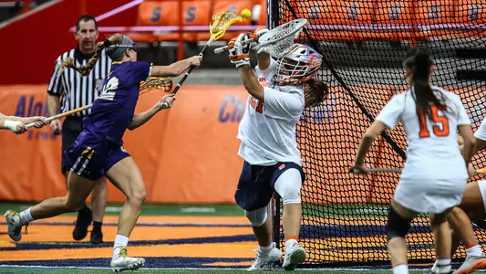 The Orange held Albany to just two goals in the first half in their 19-12 victory.