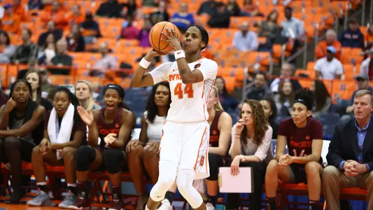 Jasmine Nwajei shoots from downtown against Virginia Tech